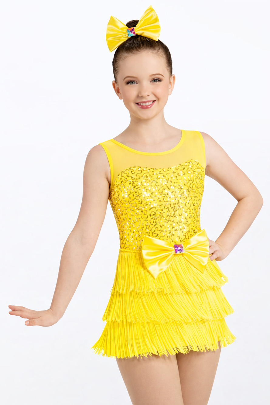 Weissman Showtime The Gospel Truth 12093 Canary Yellow Dance Costume Bow XXL A